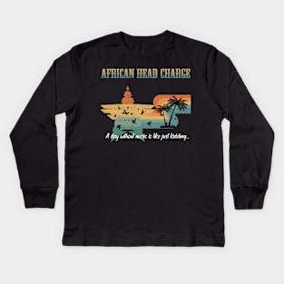 AFRICAN HEAD CHARGE SONG Kids Long Sleeve T-Shirt